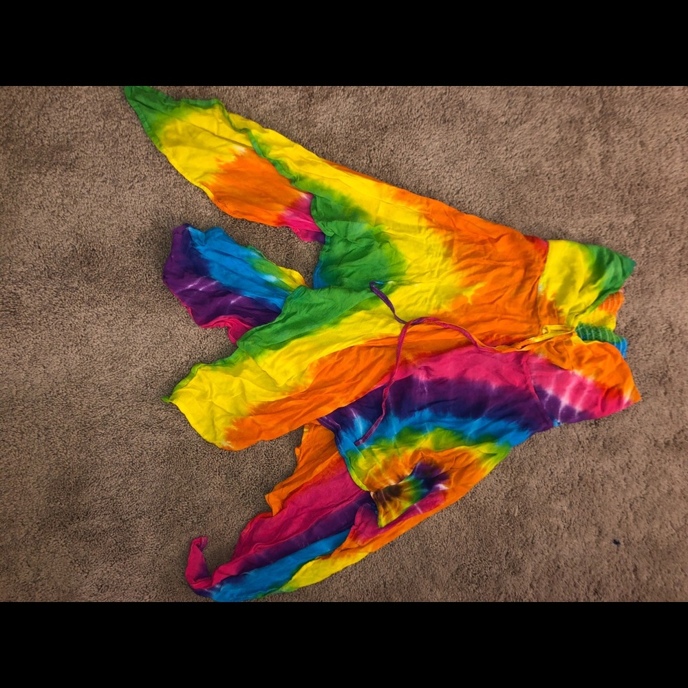 Tie Dye strapless top